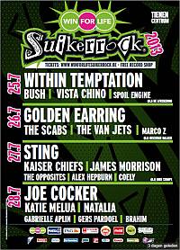 Poster Suikerrock Festival Tienen (Belgium) July 26, 2013